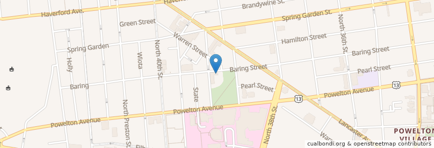 Mapa de ubicacion de People's Emergency Center - Rowan House en 미국, 펜실베이니아, Philadelphia County, 필라델피아.