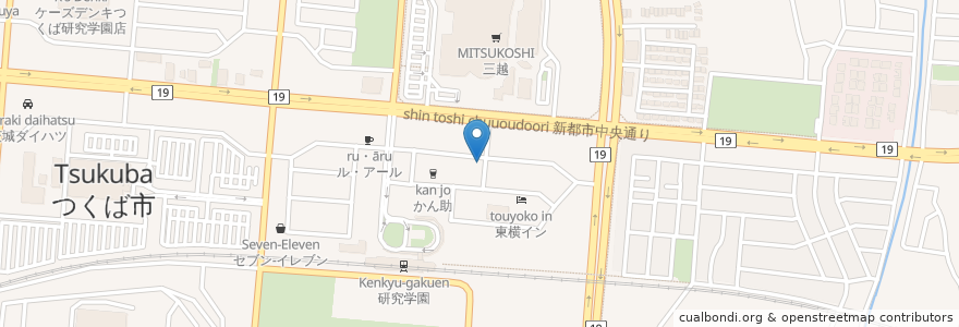 Mapa de ubicacion de やまとや惣吉 en Japonya, 茨城県, つくば市.