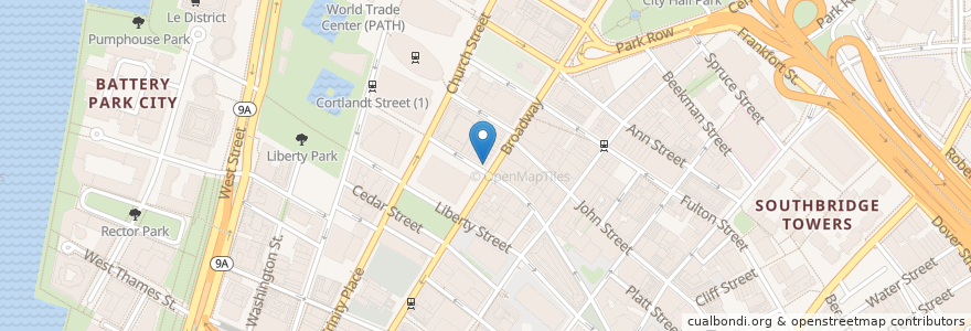 Mapa de ubicacion de Bento Sushi en États-Unis D'Amérique, New York, New York, New York County, Manhattan Community Board 1, Manhattan.