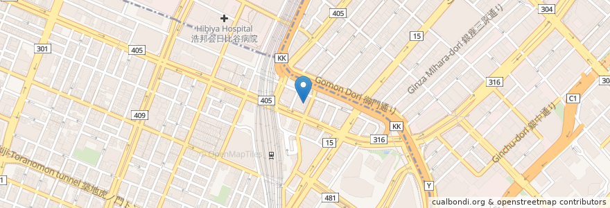 Mapa de ubicacion de 新橋いけだクリニック en Japon, Tokyo, 港区.