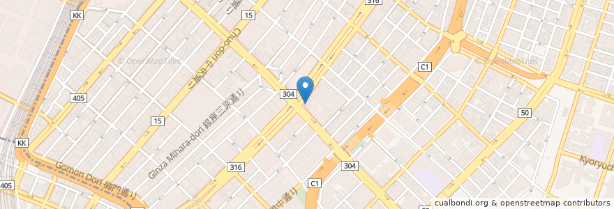 Mapa de ubicacion de Pronto en 日本, 東京都, 中央区.