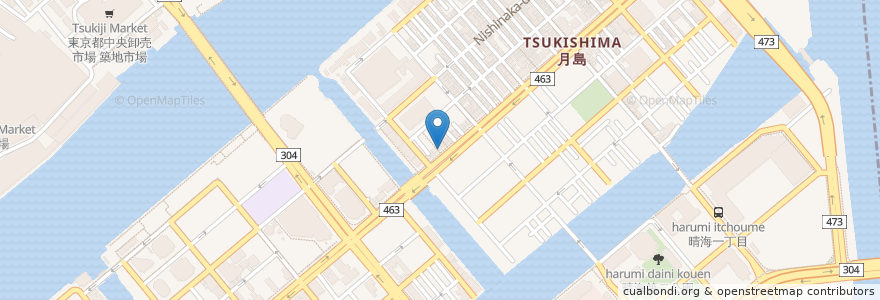 Mapa de ubicacion de どさん子 en Japonya, 東京都, 中央区.