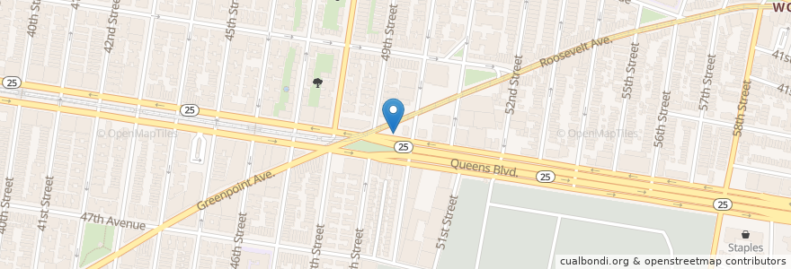 Mapa de ubicacion de Mobil en ایالات متحده آمریکا, New York, نیویورک, Queens.