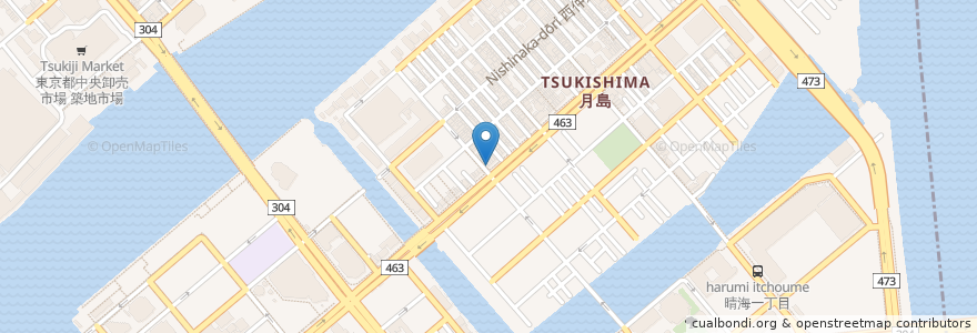 Mapa de ubicacion de 焼肉ダイアナ en 日本, 东京都/東京都, 中央区.