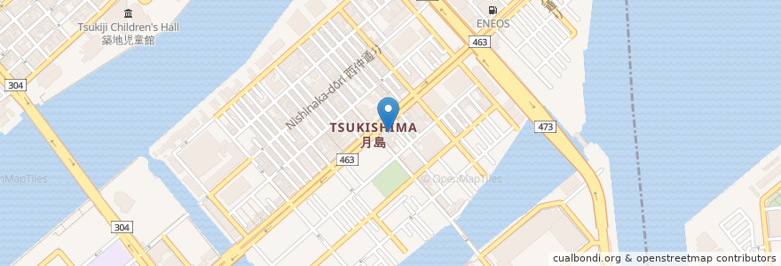 Mapa de ubicacion de ジョナサン en 일본, 도쿄도, 江東区, 中央区.