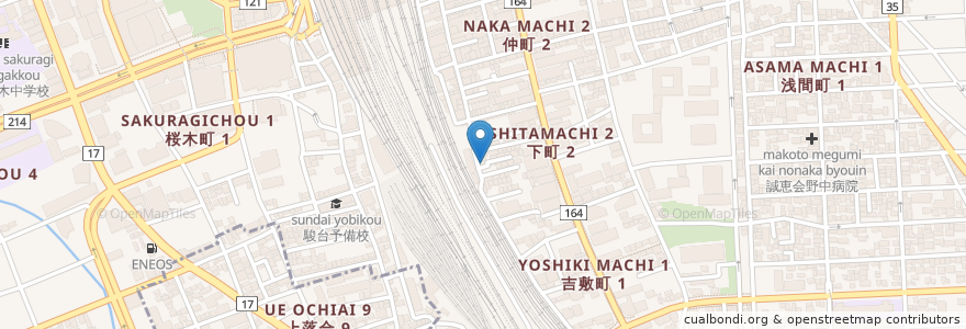 Mapa de ubicacion de 串八丁 en 日本, 埼玉県, さいたま市, 大宮区.