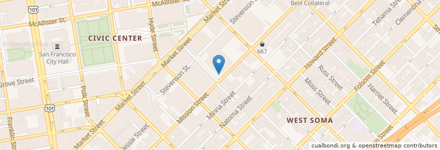 Mapa de ubicacion de Public Parking en 美利坚合众国/美利堅合眾國, 加利福尼亚州/加利福尼亞州, 旧金山市县/三藩市市縣/舊金山市郡, 旧金山.