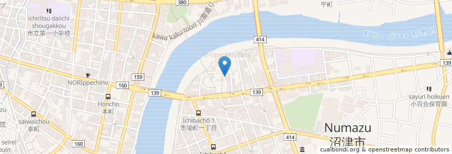 Mapa de ubicacion de 津嶋神社 en 日本, 静岡県, 沼津市.