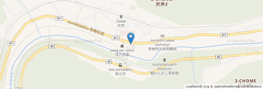 Mapa de ubicacion de 豆らく en Giappone, Tokyo, 青梅市.