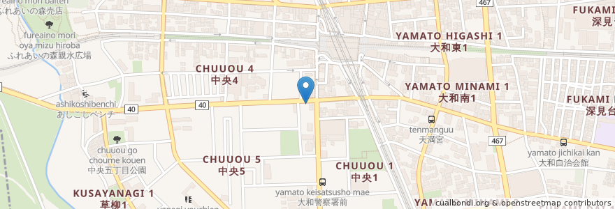 Mapa de ubicacion de らーめん あづま屋 en 日本, 神奈川県, 大和市.