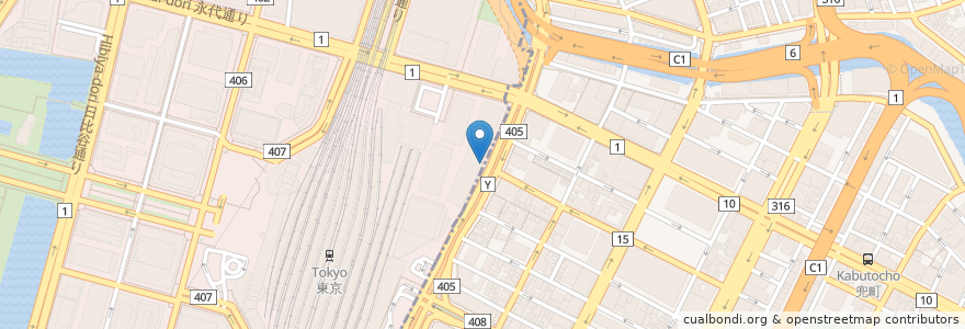 Mapa de ubicacion de 鉃鋼ビルディング駐車場 en Japão, Tóquio, 千代田区, 中央区.