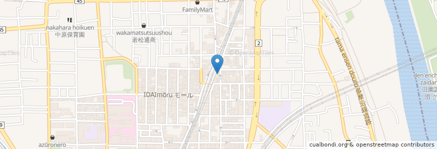 Mapa de ubicacion de 水炊き炭火焼鳥 灯 en 日本, 神奈川縣, 川崎市, 中原区.