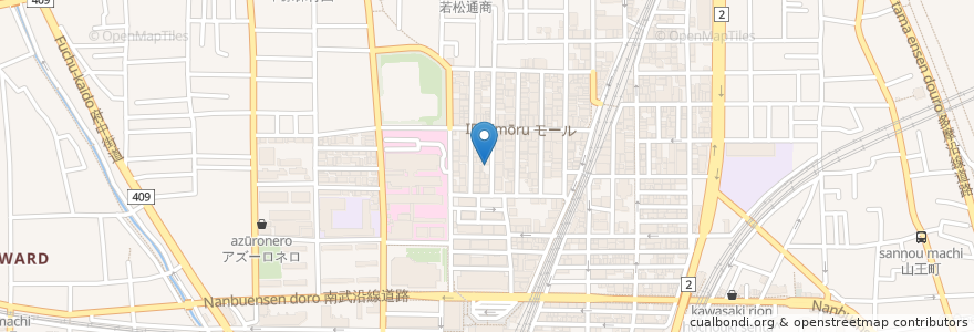 Mapa de ubicacion de 辻沢眼科クリニック en Japonya, 神奈川県, 川崎市, 中原区.