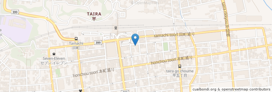 Mapa de ubicacion de ポレポレいわき en 日本, 福島県, 磐城市.