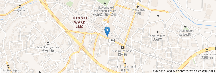 Mapa de ubicacion de ほんだ眼科クリニック en Jepun, 神奈川県, 横浜市, 緑区.