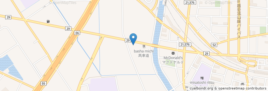 Mapa de ubicacion de とんでん en Japón, Prefectura De Saitama, 三郷市.