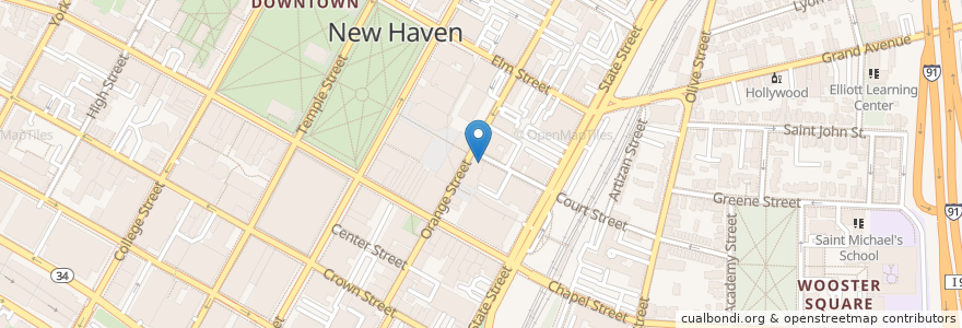Mapa de ubicacion de Michael's en Соединённые Штаты Америки, Коннектикут, New Haven County, New Haven.