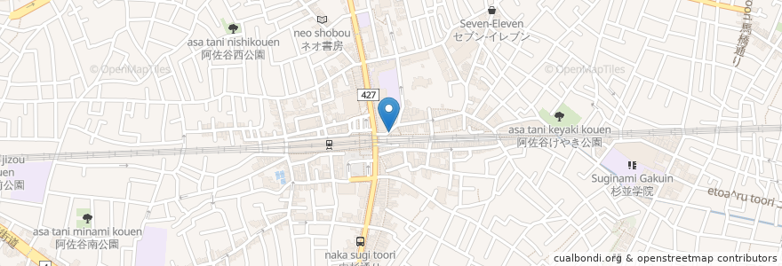 Mapa de ubicacion de 丸幸水産 en Japonya, 東京都, 杉並区.