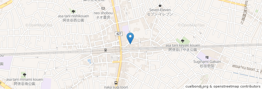 Mapa de ubicacion de 阿佐ヶ谷薬局 en Япония, Токио, Сугинами.