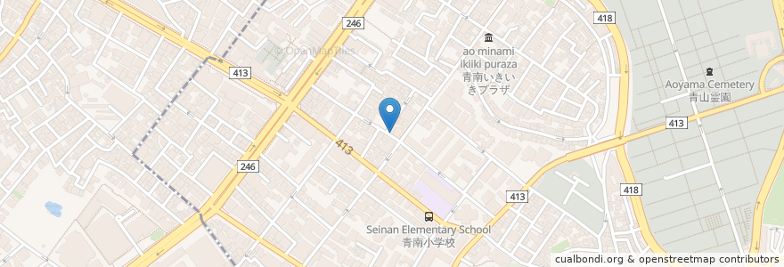 Mapa de ubicacion de すし居酒屋 八兵衛 en 日本, 東京都, 渋谷区.