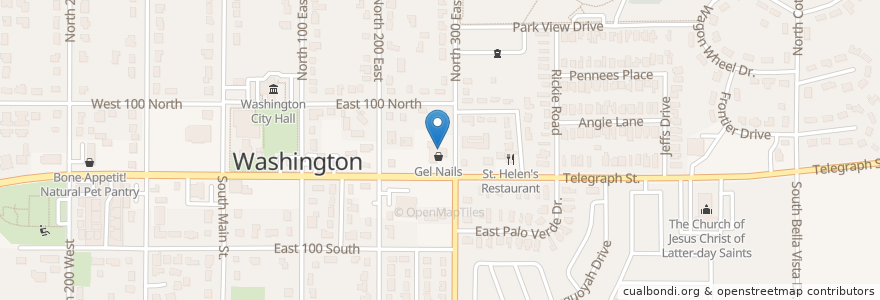Mapa de ubicacion de No Limit Dance Studio en United States, Utah, Washington County, Washington.