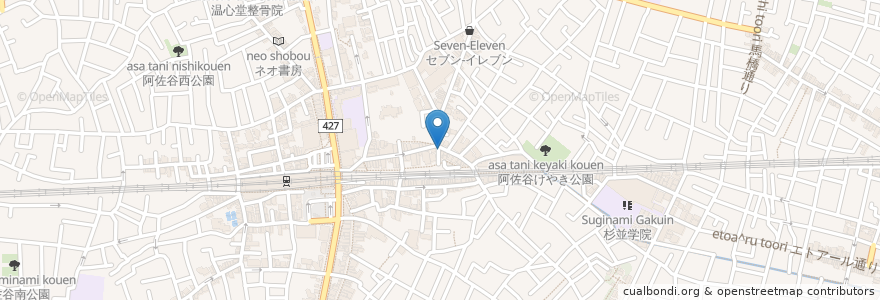 Mapa de ubicacion de メディケア阿佐谷薬局 en Япония, Токио, Сугинами.