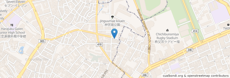 Mapa de ubicacion de Ristorante Cavaliere en Japan, Tokio, 渋谷区.