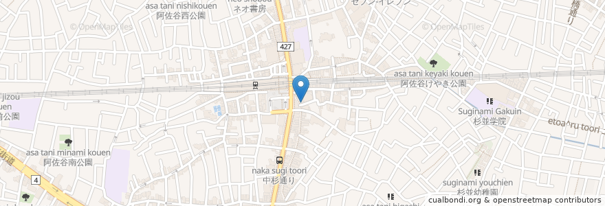 Mapa de ubicacion de 北海道らーめん ひむろ 阿佐ヶ谷店 en Япония, Токио, Сугинами.