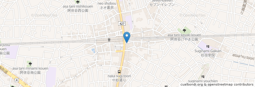 Mapa de ubicacion de 味丸 北海道らーめん en Japan, 東京都, 杉並区.