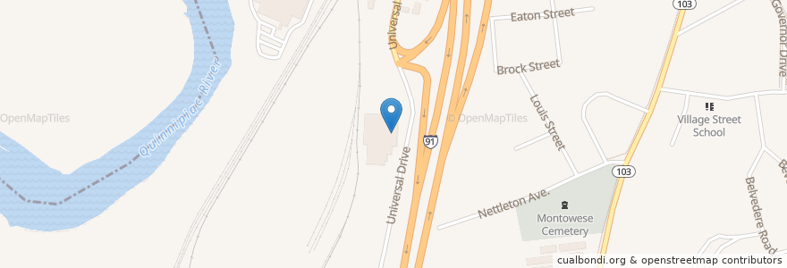 Mapa de ubicacion de LongHorn Steakhouse en 미국, 코네티컷, New Haven County, North Haven.