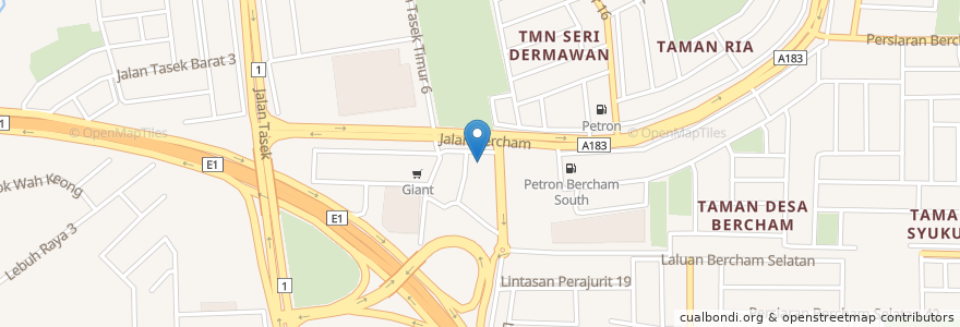 Mapa de ubicacion de Caltex Bercham South en マレーシア, ペラ.