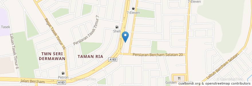 Mapa de ubicacion de AmBank Bercham en ماليزيا, فيرق.