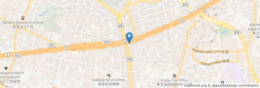 Mapa de ubicacion de Veranda (Robocoin ATM) en Japón, Tokio, Minato.