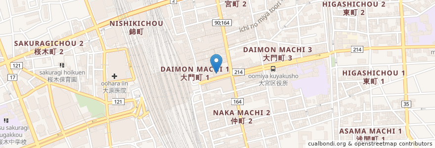 Mapa de ubicacion de ジャンクガレッジ en Japonya, 埼玉県, さいたま市, 大宮区.