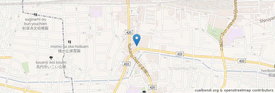 Mapa de ubicacion de さいころ en ژاپن, 東京都, 中野区.