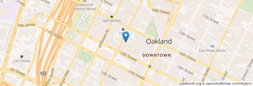 Mapa de ubicacion de Patelco Credit Union en Amerika Birleşik Devletleri, Kaliforniya, Alameda İlçesi, Oakland.