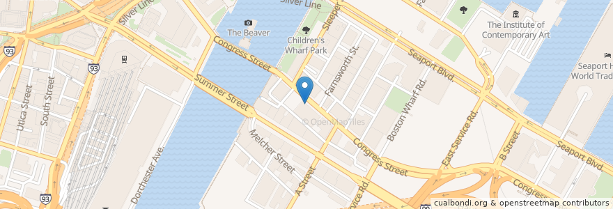 Mapa de ubicacion de Tavern Road en Amerika Syarikat, Massachusetts, Suffolk County, Boston.
