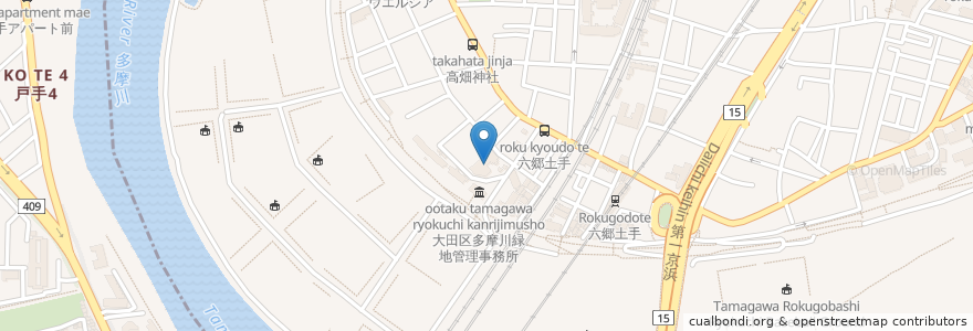 Mapa de ubicacion de 専修寺 関東別院 en 日本, 東京都, 大田区.