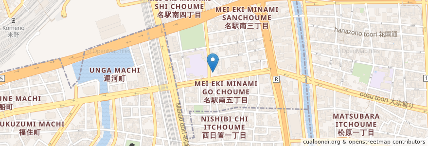 Mapa de ubicacion de 豆屋いおり en 日本, 愛知県, 名古屋市, 中村区.