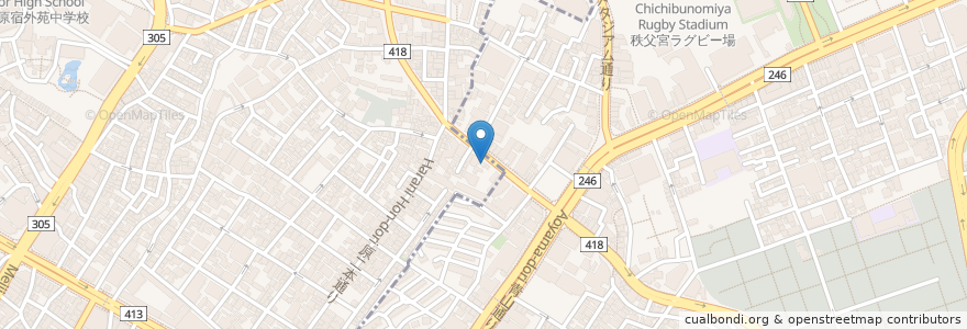 Mapa de ubicacion de Sento Bene en Japan, 東京都, 渋谷区.