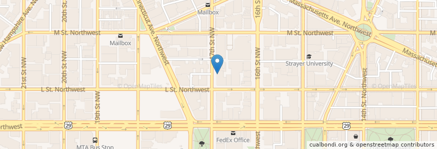 Mapa de ubicacion de City Place Cafe en United States, Washington, D.C., Washington.