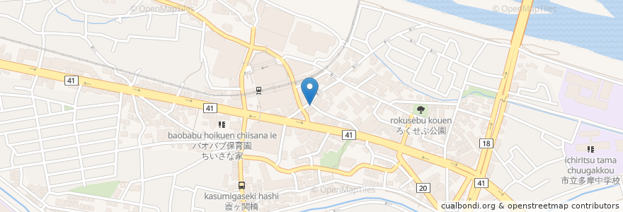 Mapa de ubicacion de ハプニングバー リアリティー 聖蹟桜ヶ丘 en Giappone, Tokyo, 多摩市.