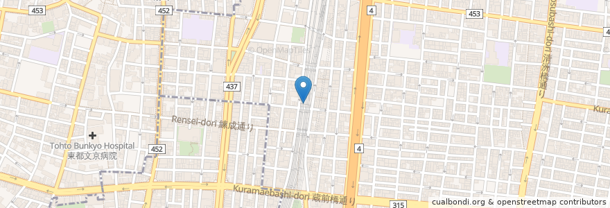 Mapa de ubicacion de ジョナサン en 日本, 東京都, 台東区.