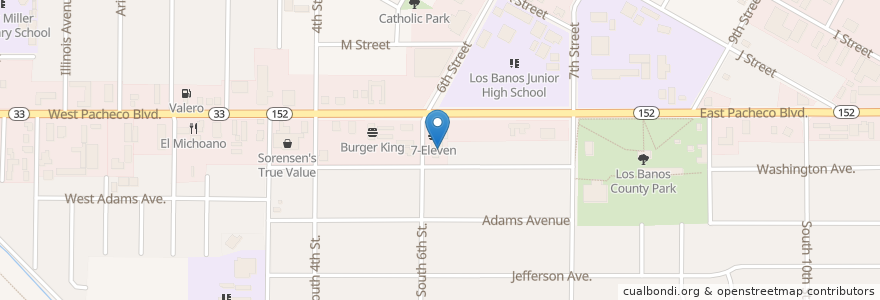Mapa de ubicacion de Main Street Dental en Verenigde Staten, Californië, Merced County, Los Banos.