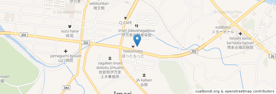 Mapa de ubicacion de どんどん亭 en Japão, 佐賀県, 伊万里市.