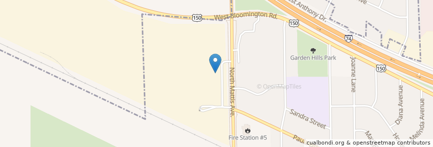 Mapa de ubicacion de North Mattis USPS Post Office en 美利坚合众国/美利堅合眾國, 伊利诺伊州 / 伊利諾州, Champaign County, Champaign.