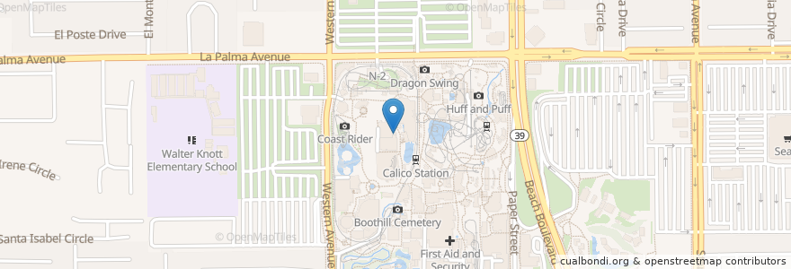 Mapa de ubicacion de Strictly-on-a-Stick en 미국, 캘리포니아주, Orange County, Buena Park.