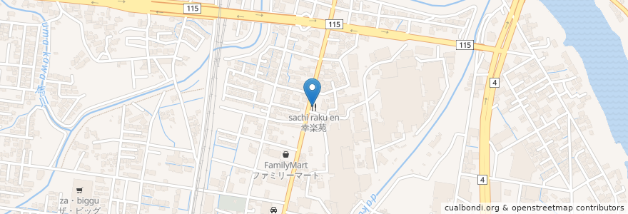 Mapa de ubicacion de 幸楽苑 en Japan, Präfektur Fukushima, Fukushima.