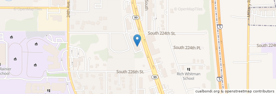 Mapa de ubicacion de Open Door Baptist Church en Estados Unidos Da América, Washington, King County, Des Moines.