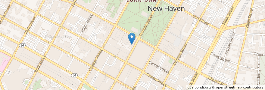 Mapa de ubicacion de Lalibela en 美利坚合众国/美利堅合眾國, 康涅狄格州 / 康乃狄克州, New Haven County, New Haven.